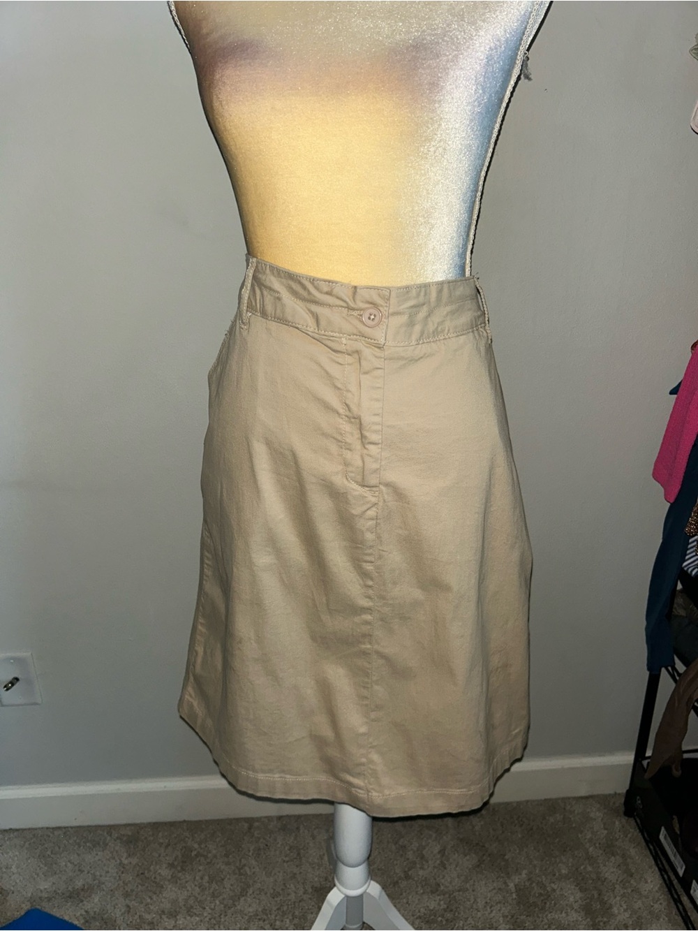 NEW Jessica London Classic Women's Khaki A-Line Skirt - Neutral Tan Sz 18W